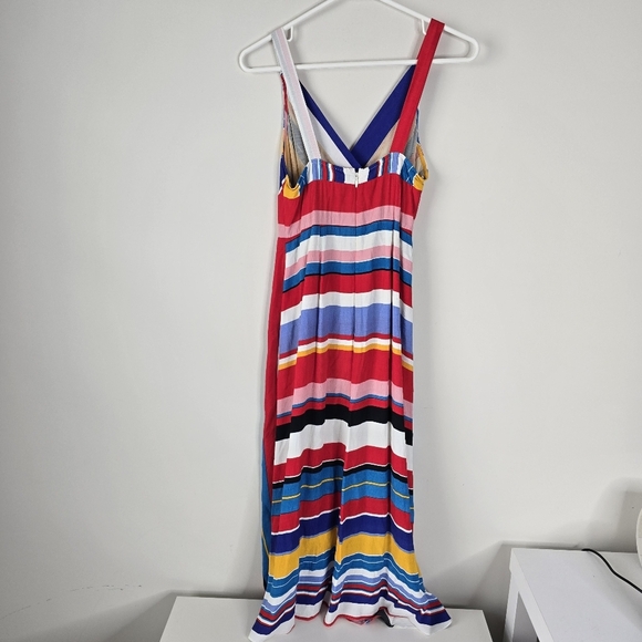 NWT Tracy Reese Anthropologie Arma Striped Slip Midi Sundress Size 0 70's Boho - Picture 7 of 14